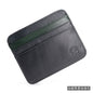 Retro First Layer Genuine Leather Card Bag with 7 Card Slot Super Thin 100% Real Leather Bank Card Holder Coin Purse Type Wallet