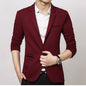 Brand Mens Casual Blazer Autumn Spring Fashion Slim Suit Jacket