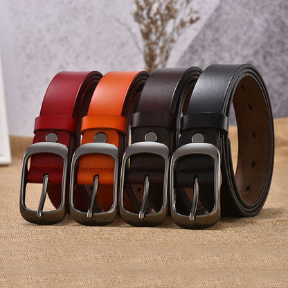 Women's strap casual all-match Women brief genuine leather belts Women's strap pure color belt Top quality jeans belt WH001