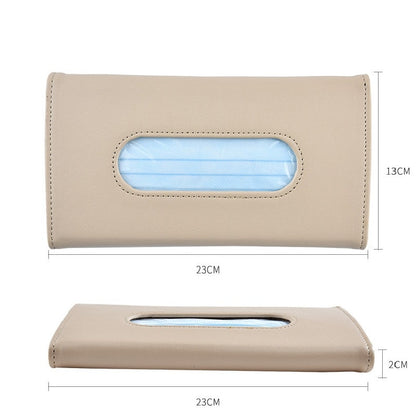 Car Visor Tissue Holder PU Leather Hanging Paper Towel Clip Napkin Holder Back Seat Tissue Case Car Interior Accessories