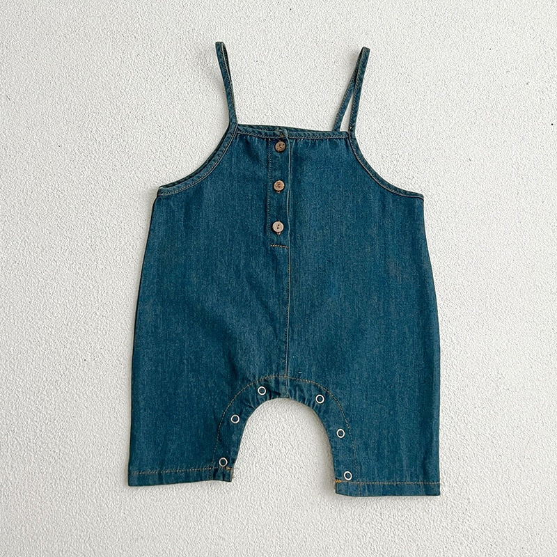 Spring Autumn New Baby Overalls Boys Girls Denim Overalls Children Jumpsuit Korean Fashion Kids Denim Shorts