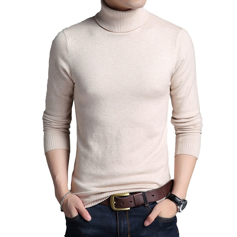 Thin Thickened Men's Base Coat Turtleneck Sweater