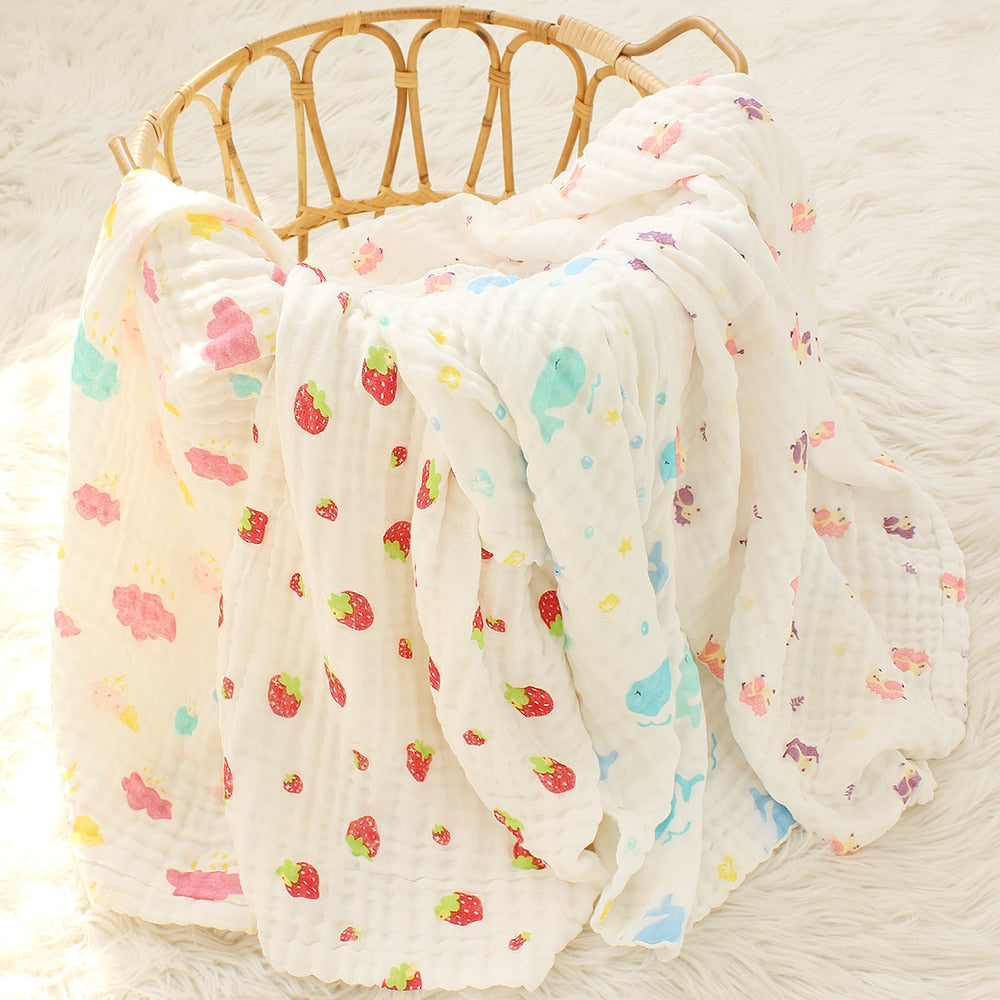 baby blanket cuddle blanket baby blanket wool blanket receiving blankets muslin 6 layers Bamboo Cotton Baby Blanket Infant Kids Swaddle Wrap Blanket Sleeping Warm Duvet Bedspread Muslin Baby Blanket