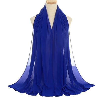 Muslimischer Chiffon Hijab Schal Frauen lange einfarbige Kopf wickel (180*70cm)