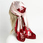 Neckerchief Shawl Wraps Print Silk Satin Scarf