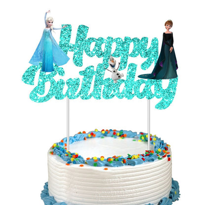 Gefroren Anna Elsa Prinzessin Geburtstags feier Dekorationen Kinder Einweg geschirr Teller Tassen Servietten Luftballons Baby party Lieferungen