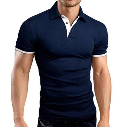 Covrlge Polo Shirt Men Summer Stritching Men's Shorts Sleeve Polo Business Clothing Luxury Men T Shirt Brand Polos MTP129