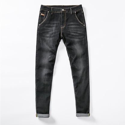 7 farbe Männer Stretch Dünne Jeans Mode Lässig Slim Fit Denim Hose Männlich Grau Schwarz Khaki Weiß Hosen Marke