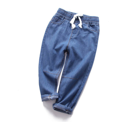 Baby Junge Mädchen Lose Jeans Neue Mode Koreanischen Stil Casual Einfarbig Jeans Frühling Herbst kinder Denim Hosen Für 1-7 jahre