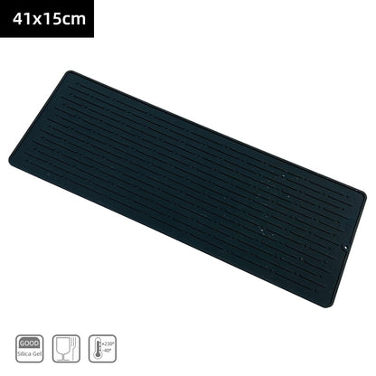 Kitchen Silicone Dish Drying Mat Heat Resistant Draining Tableware Dishwaser Durable Cushion Pad Dinnerware Table Mat Placemat