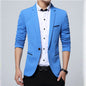 Brand Mens Casual Blazer Autumn Spring Fashion Slim Suit Jacket