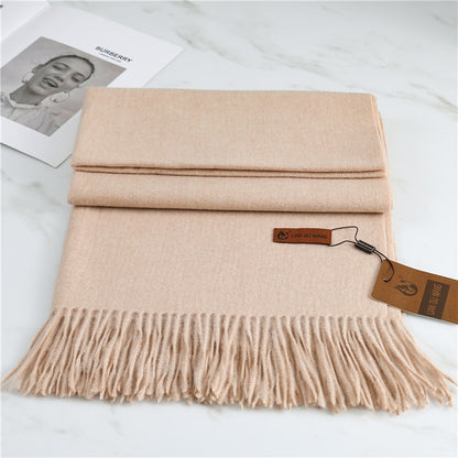 Winter Cashmere Scarf Women Thick Warm Pashmina Scarves