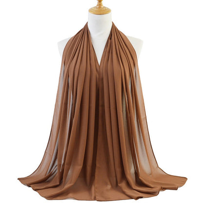 Muslimischer Chiffon Hijab Schal Frauen lange einfarbige Kopf wickel (180*70cm)