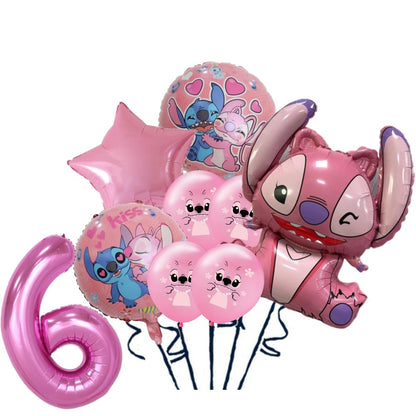 Disney Stich Partei Liefert Papier Servietten Tischdecke Platte Ballon Rosa Engel Thema Baby Dusche Mädchen Geburtstag Party Dekoration