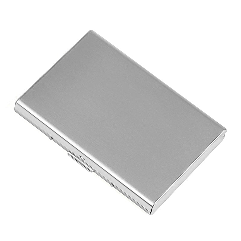 Fashion Aluminum Anti Magnetic Card Holder Women Men Metal Credit Card Business Card Holder Organizer Purse Wallet