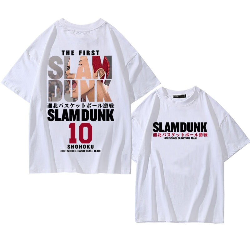 Anime Slam Dunk T-Shirt für Männer Sakuragi Hanamichi Kaede Rukawa