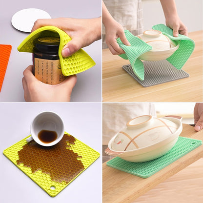 25 Styles Silicone mat 230 °c heat resistant Potholder Dining Table Placemat non-slip pot holder cup coaster kitchen accessories