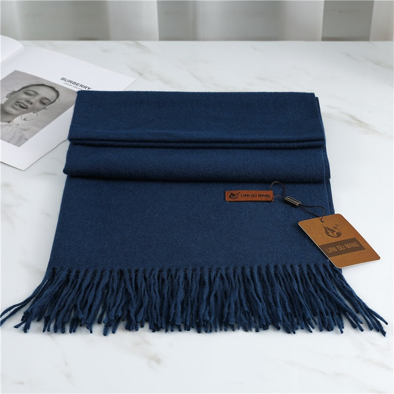 Winter Cashmere Scarf Women Thick Warm Pashmina Scarves