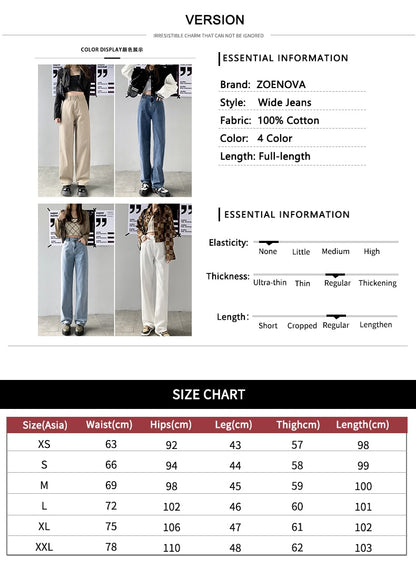 Straight Leg Jeans For Women High Waist 2023 Trend Denim Pants Mom Jean Baggy Trousers Casual Comfort Heosen Oversiz