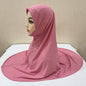 H124 plain big size muslim hijab with chin part top quality Hijab