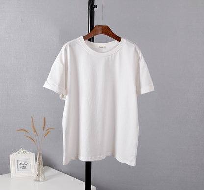 Summer Cotton Sets Women Casual Two Pieces Short Sleeve T Shirts