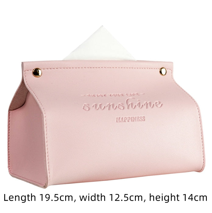 Leder Tissue Box Auto Tissue Box Hause Wohnzimmer Dekoration Schlafzimmer Küche Desktop Nordic Große Lagerung Box Serviette Halter