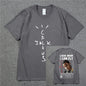 Fashion Hip Hop Men T-shirt Tour Short Sleeve CACTUS JACK Print Kanye West Basic Couple Loose Short Sleeve T-Shirt