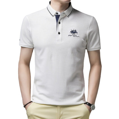 New Embroidered Polo Shirt Men's High-end Luxury Top Summer