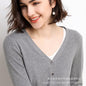 Cardigans Women Autumn Single Breasted Knitted Sweater with V-Neck