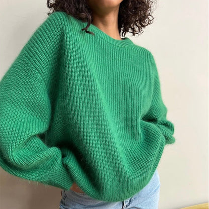 Soft Loose Knitted Cashmere Sweater Women 2023 New