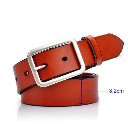 Men's Belt High Quality Genuine Leather Luxury Strap Classic Vintage Alloy Pin Buckle Male Belt Jeans Belts for Men SM03