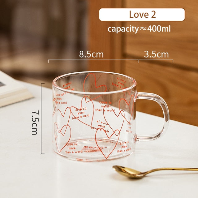 Creative Cartoon Flower Coffee Mug Home Office Glass Water Cup Handgrip Milk Breakfast Drink Cup DROPSHIPPING