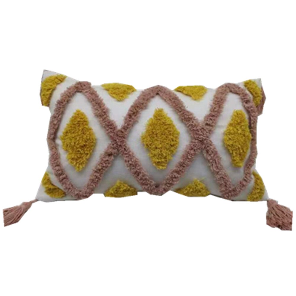 Boho Throw Pillow Case Nordic Decorative Tufted Cushion Cover Tassel Macrame Luxury Pillow Cover for Bed Sofa Couch Home Decor