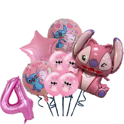 Disney Stich Partei Liefert Papier Servietten Tischdecke Platte Ballon Rosa Engel Thema Baby Dusche Mädchen Geburtstag Party Dekoration