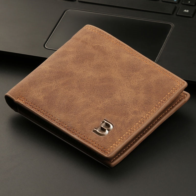 New Retro Men Leather Wallets Small Money Purses Design Dollar Price Top Men Thin Wallet With Coin Pocket Zipper