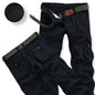 Men Winter Pants Thick Warm Cargo Pant Casual Fleece Pocket Fur