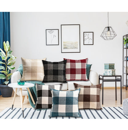 Klassische Mode Plaid Kissen Abdeckung Geometrische Streifen Hause Dekorative Wurf Kissen Fall Sofa Kissen Auto Bett Sitz Kissen Fällen