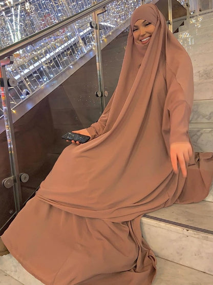 Hooded Muslim Women Hijab Dress Prayer Garment