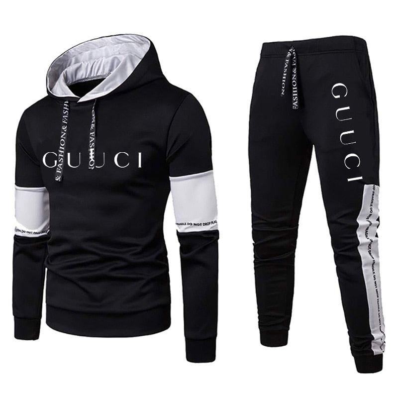 Men Luxury Sweatshirt Set 2023 Hoodies + Sweatpants Tracksuit Outfits Jogger Brand Sport Suit Male Pullover Streetwear Clothing