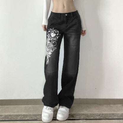 Harajuku Grunge Vintage Low Waist Cargo Pants Y2K Aesthetics Indie Women's Jeans Pockets Korean Streetwear Retro Trousers