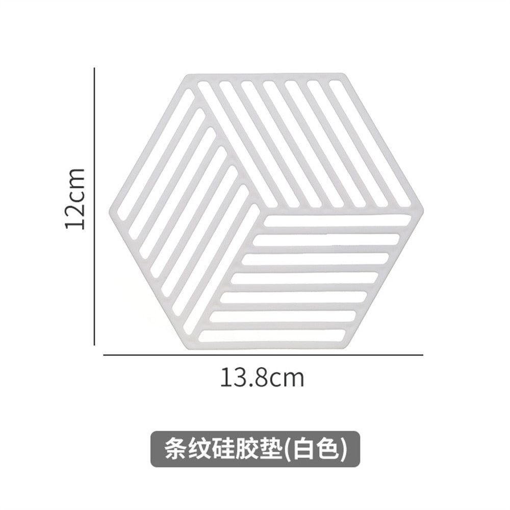 Silikon geschirr Isolier matte Untersetzer Sechseck Silikon matten Pad wärme isolierte Schüssel Tischset Home Tisch Dekor Küchen werkzeuge