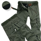 Men Winter Pants Thick Warm Cargo Pant Casual Fleece Pocket Fur