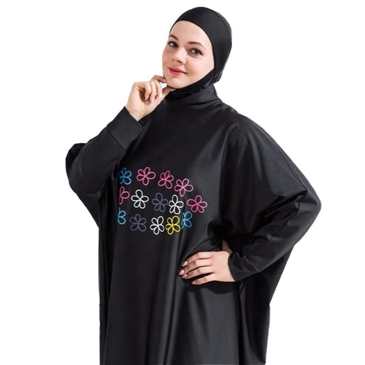 Frauen Muslimischen Bademode Beachwear Siebdruck 3 stücke Lslamic Kleidung Hijab Langen Ärmeln Sport Badeanzug Burkinis Bade Bat Anzug