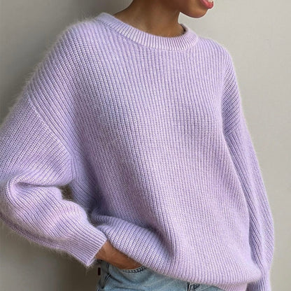 Soft Loose Knitted Cashmere Sweater Women 2023 New