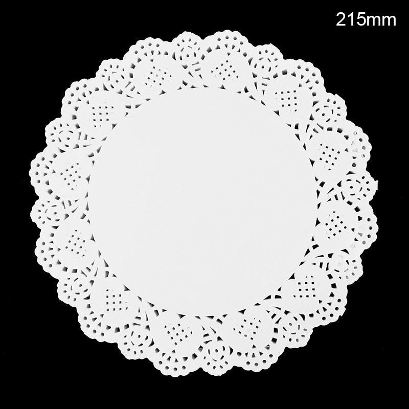 100pcs White Lace Paper Doilies Placemats DIY Box Packaging Gift Wrap Paper Craft For Wedding Party Favors Table Decoration Mat