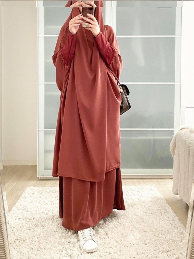 Hooded Muslim Women Hijab Dress Prayer Garment