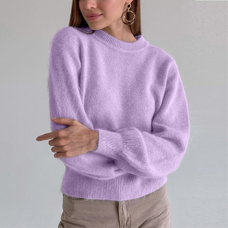 Soft Loose Knitted Cashmere Sweater Women 2023 New