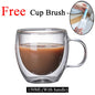 Double Wall High Borosilicate Glass Mug Heat Resistant Tea Milk Lemon Juice Coffee Water Cup Bar Drink Lover Gift Creativity