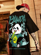 Kawaii Vintage Anime panda Print T Shirt Funny Men Summer