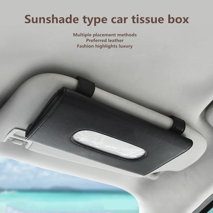 Car Visor Tissue Holder PU Leather Hanging Paper Towel Clip Napkin Holder Back Seat Tissue Case Car Interior Accessories